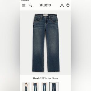 Hollister Dark Blue Straight Jeans